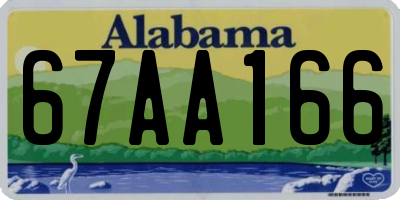 AL license plate 67AA166