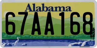 AL license plate 67AA168