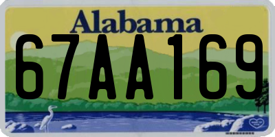 AL license plate 67AA169