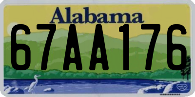 AL license plate 67AA176