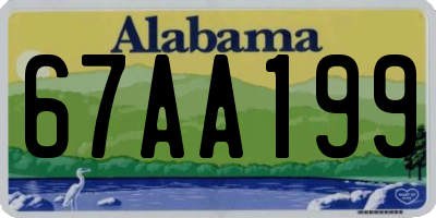 AL license plate 67AA199