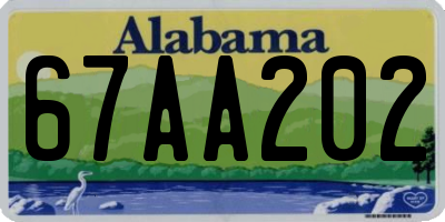 AL license plate 67AA202