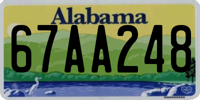 AL license plate 67AA248