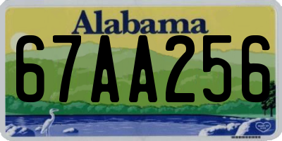 AL license plate 67AA256