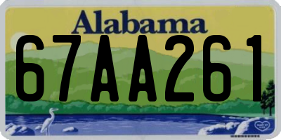 AL license plate 67AA261