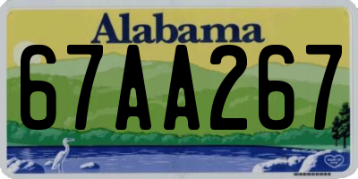 AL license plate 67AA267