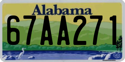 AL license plate 67AA271
