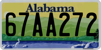AL license plate 67AA272