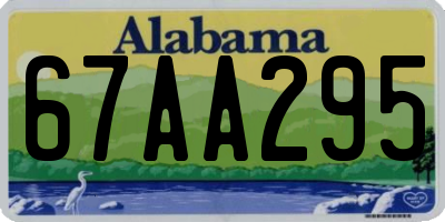 AL license plate 67AA295