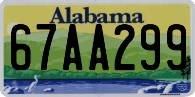AL license plate 67AA299