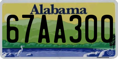 AL license plate 67AA300