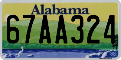 AL license plate 67AA324