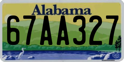 AL license plate 67AA327