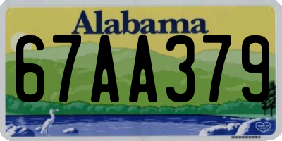 AL license plate 67AA379