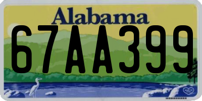 AL license plate 67AA399