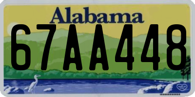 AL license plate 67AA448