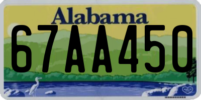 AL license plate 67AA450