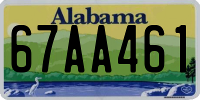 AL license plate 67AA461