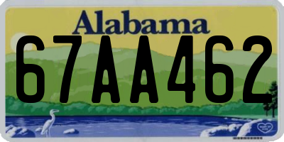 AL license plate 67AA462