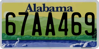 AL license plate 67AA469