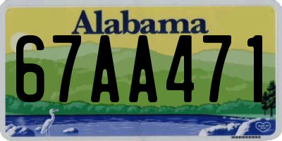 AL license plate 67AA471