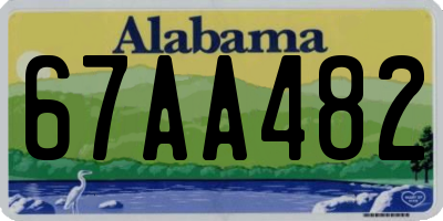 AL license plate 67AA482