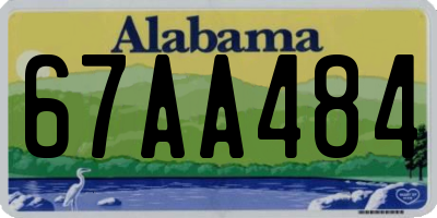 AL license plate 67AA484