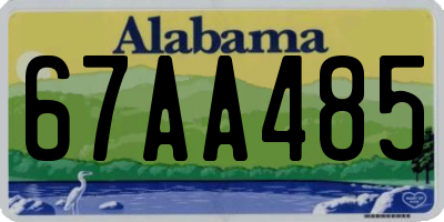 AL license plate 67AA485