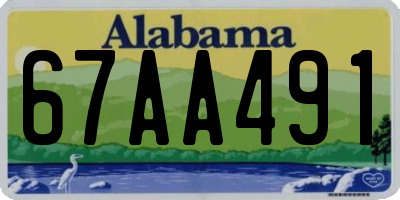 AL license plate 67AA491