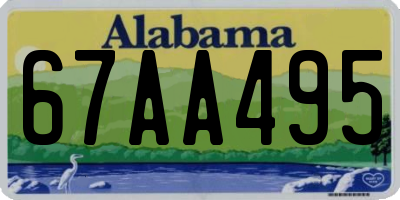 AL license plate 67AA495