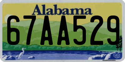 AL license plate 67AA529