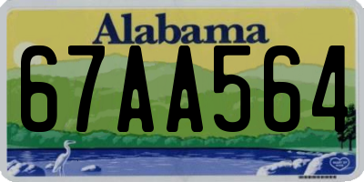 AL license plate 67AA564