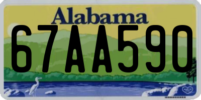 AL license plate 67AA590