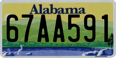AL license plate 67AA591