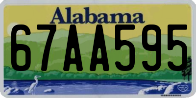 AL license plate 67AA595