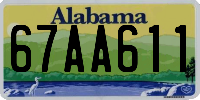 AL license plate 67AA611
