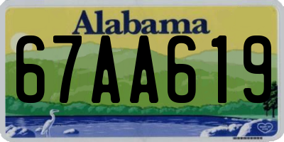 AL license plate 67AA619
