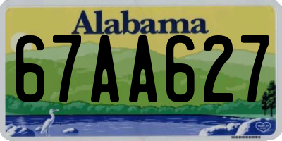 AL license plate 67AA627