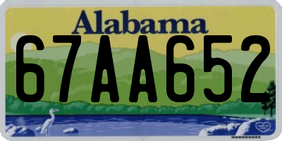 AL license plate 67AA652
