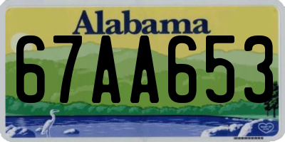 AL license plate 67AA653