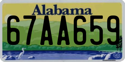 AL license plate 67AA659