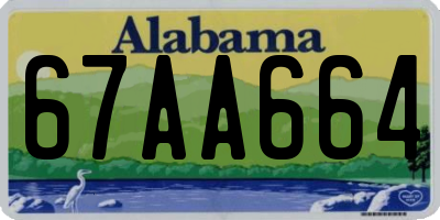 AL license plate 67AA664