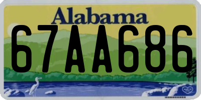 AL license plate 67AA686