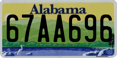 AL license plate 67AA696
