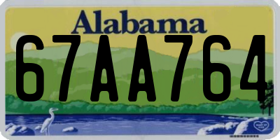 AL license plate 67AA764