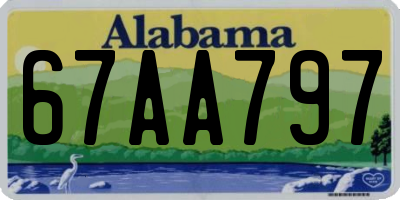 AL license plate 67AA797