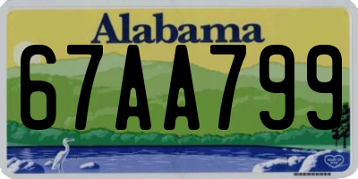 AL license plate 67AA799
