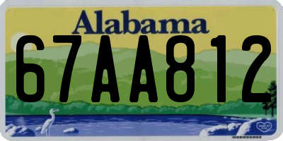 AL license plate 67AA812