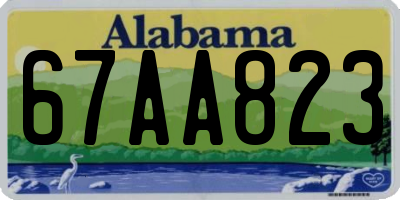 AL license plate 67AA823