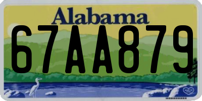AL license plate 67AA879